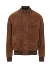 RENZO CENCI - Bomber con Collo in Maglia - Marrone - LIDIASHOPPING® - Official Website