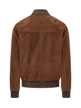 RENZO CENCI - Bomber con Collo in Maglia - Marrone - LIDIASHOPPING® - Official Website