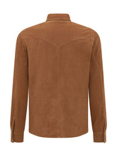 RENZO CENCI - Suede Shirt with Buttons - Brown - LIDIASHOPPING® - Official Website