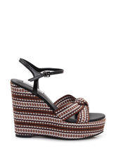 STEVE MADDEN - Cross Strap Wedge Sandals - Black - LIDIASHOPPING® - Official Website