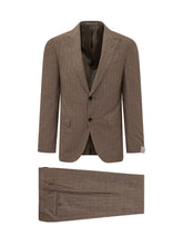 CORNELIANI - Suit with Two Button Jacket and Trousers - Brown - LIDIASHOPPING® - Official Website