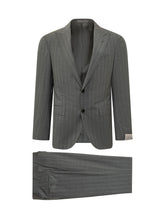 CORNELIANI - Pinstriped Suit with Two Button Jacket and Trousers - Grey - LIDIASHOPPING® - Official Website