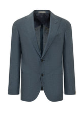 CORNELIANI - Jacket with Two Button Closure - Blue - LIDIASHOPPING® - Official Website