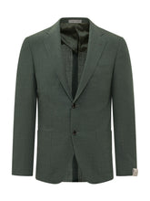 CORNELIANI - Giacca Monopetto con Revers e Tasche Applicate - Verde - LIDIASHOPPING® - Official Website