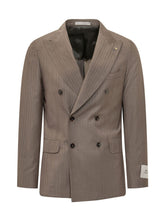 CORNELIANI CC COLLECTION - Double Breasted Suit with Peak Lapels - Grey - LIDIASHOPPING® - Official Website