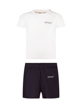 OFF-WHITE KIDS - Set T-shirt e Shorts con Logo - Multicolore | Lidia Shopping | Official Website