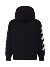 OFF-WHITE KIDS - Hoodie with Diag Paint Print - Black - LIDIASHOPPING® - Official Website