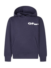 OFF-WHITE KIDS - Hoodie with OF Logo - Blue - LIDIASHOPPING® - Official Website
