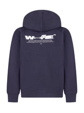 OFF-WHITE KIDS - Hoodie with OF Logo - Blue - LIDIASHOPPING® - Official Website