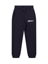 OFF-WHITE KIDS - Pantaloni Tuta Type Logo - Blu - LIDIASHOPPING® - Official Website