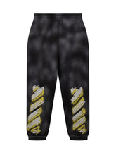 OFF-WHITE KIDS - Sweatpants with Diag Spray Print - Black - LIDIASHOPPING® - Official Website