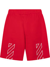 OFF-WHITE KIDS - Pantaloncini Tuta Bookish - Rosso - LIDIASHOPPING® - Official Website
