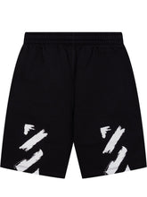 OFF-WHITE KIDS - Pantaloncini Tuta Diag Paint - Nero - LIDIASHOPPING® - Official Website