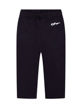 OFF-WHITE KIDS - Pantaloni Tuta Type Logo - Blu - LIDIASHOPPING® - Official Website