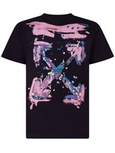 OFF-WHITE KIDS - T-Shirt with Arrow Splat Print - Blue - LIDIASHOPPING® - Official Website
