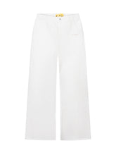 OFF-WHITE KIDS - Wide Leg Denim Pants with Logo - White - LIDIASHOPPING® - Official Website