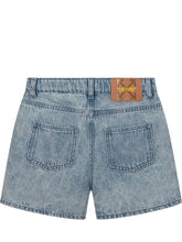 OFF-WHITE KIDS - Shorts Bookish Denim - Blu - LIDIASHOPPING® - Official Website