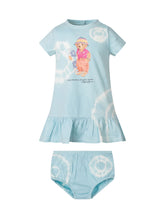 POLO RALPH LAUREN KIDS - Jersey Dress with Bear Print and Bloomers - Blue - LIDIASHOPPING® - Official Website