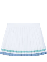 POLO RALPH LAUREN KIDS - Gonna-Pantaloncino Plissettata con Bande a Contrasto - Bianco | Lidia Shopping | Official Website