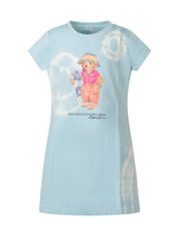 POLO RALPH LAUREN KIDS - Jersey T-shirt Dress with Bear Print - Blue - LIDIASHOPPING® - Official Website
