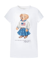 POLO RALPH LAUREN KIDS - T-shirt Polo Bear Stampata - Bianco - LIDIASHOPPING® - Official Website