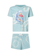 POLO RALPH LAUREN KIDS - T-shirt and Shorts Set with Bear Print - Blue - LIDIASHOPPING® - Official Website