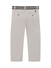 POLO RALPH LAUREN KIDS - Cotton Chino Pants with Belt - Beige - LIDIASHOPPING® - Official Website