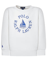 POLO RALPH LAUREN KIDS - Boys Cotton Sweatshirt with Logo Print - White - LIDIASHOPPING® - Official Website
