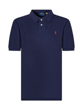 POLO RALPH LAUREN KIDS - Polo Bambino in Cotone Piqué con Logo Ricamato - Blu - LIDIASHOPPING® - Official Website