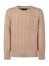 POLO RALPH LAUREN KIDS - Boys Cable-Knit Cotton Sweater - Brown - LIDIASHOPPING® - Official Website