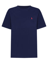 POLO RALPH LAUREN KIDS - T-shirt Bambino in Cotone con Logo Ricamato - Blu - LIDIASHOPPING® - Official Website