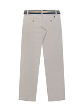 POLO RALPH LAUREN KIDS - Boys Bedford Cotton Pants with Striped Belt - Beige - LIDIASHOPPING® - Official Website