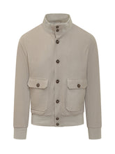 BARBA JACKET - Buttoned Jacket with Patch Pockets - Grey - LIDIASHOPPING® - Official Website