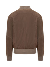 BARBA JACKET - Suede Jacket with Zip - Brown - LIDIASHOPPING® - Official Website