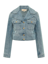 MICHAEL MICHAEL KORS - Giacca Denim Corta con Tasche e Bottoni - Blu - LIDIASHOPPING® - Official Website