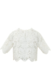 MICHAEL MICHAEL KORS - Cropped Lace T-shirt - White - LIDIASHOPPING® - Official Website