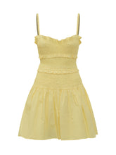 MICHAEL MICHAEL KORS - Smocked Mini Dress with Ruffles - Yellow | Lidia Shopping | Official Website
