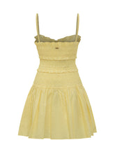 MICHAEL MICHAEL KORS - Smocked Mini Dress with Ruffles - Yellow | Lidia Shopping | Official Website