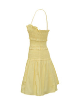 MICHAEL MICHAEL KORS - Smocked Mini Dress with Ruffles - Yellow | Lidia Shopping | Official Website