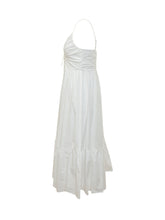 MICHAEL MICHAEL KORS - Poplin Midi Dress with V Neck and Drawstring - White - LIDIASHOPPING® - Official Website