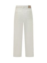 DROLE DE MONSIEUR - Straight Leg Five Pocket Jeans - White - LIDIASHOPPING® - Official Website