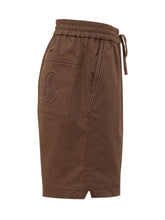 DROLE DE MONSIEUR - Short Marroni con Elastico e Inserti Traforati - Marrone - LIDIASHOPPING® - Official Website