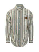 DROLE DE MONSIEUR - Striped Shirt with Chest Pocket - Green - LIDIASHOPPING® - Official Website
