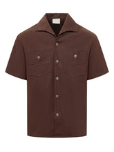 DROLE DE MONSIEUR - Short Sleeve Shirt with Pockets - Blue - LIDIASHOPPING® - Official Website