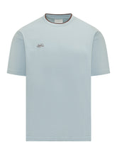DROLE DE MONSIEUR - T-shirt Azzurra con Logo Ricamato - Blu | Lidia Shopping | Official Website
