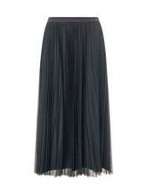 FABIANA FILIPPI - Gonna Midi Plissettata - Blu - LIDIASHOPPING® - Official Website