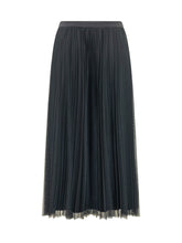 FABIANA FILIPPI - Gonna Midi Plissettata - Blu - LIDIASHOPPING® - Official Website