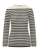 FABIANA FILIPPI - Maglia Girocollo a Righe - Bianco - LIDIASHOPPING® - Official Website