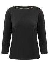 PUROTATTO - Long Sleeve Boat Neck Sweater - Black - LIDIASHOPPING® - Official Website