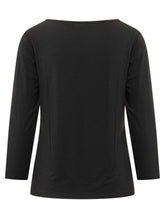 PUROTATTO - Long Sleeve Boat Neck Sweater - Black - LIDIASHOPPING® - Official Website